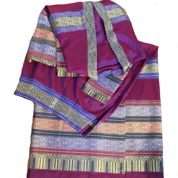 💘 GorgeousSilkSkirt@Jacket- pattern is woven into - Picture 3 of 8